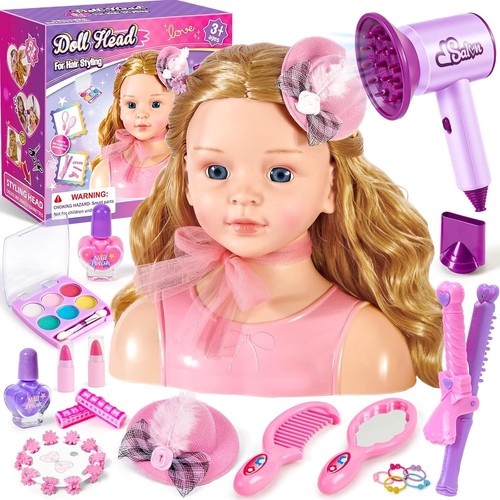 Doll head 28pcs kids - doll,